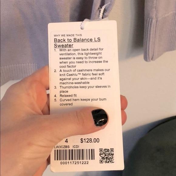 NWT Lululemon back to back LS sweater SIZE 4 - Picture 2 of 8